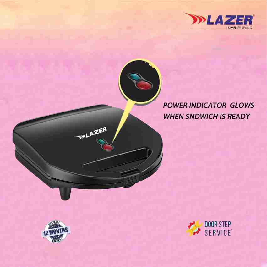 Lazer Bronzy 750 Watt Toaster Griller Sandwich Maker (Black) (Griller)