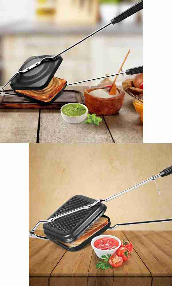 Lyzton Manual 40 CM Non-Stick Coated Regular + Grill Sandwich Gas Toast  Price in India - Buy Lyzton Manual 40 CM Non-Stick Coated Regular + Grill  Sandwich Gas Toast Online at