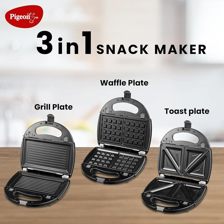 Pigeon 3in1 Sandwich Maker Grill Toast Waffle Price in India