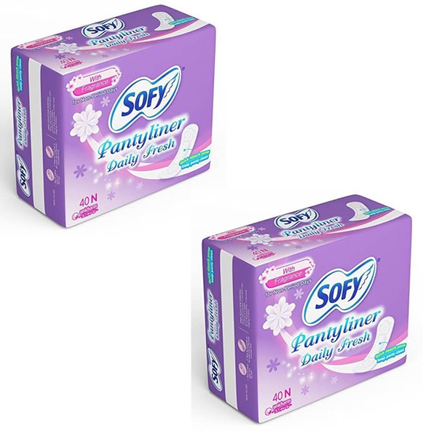 SOFY daily fresh panty liner -40 pcs.(Pack of 2) Pantyliner, Buy Women  Hygiene products online in India