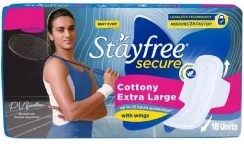 STAYFREE Secure cottony Extra large XL 12 pads Sanitary Pad, Buy Women  Hygiene products online in India