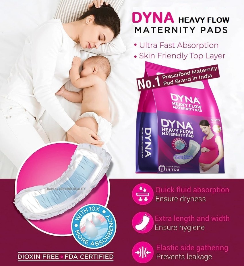 Dyna (12+3 Set) Heavy Flow 3 Newmom Pad Fixator Panty+ 12 New Mom