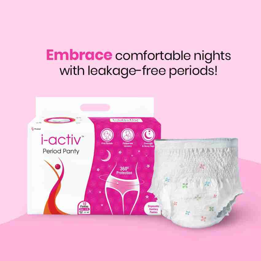Sirona Disposable Period Panties for Women - (L-XL), 360 Degree Protection  (5Pcs