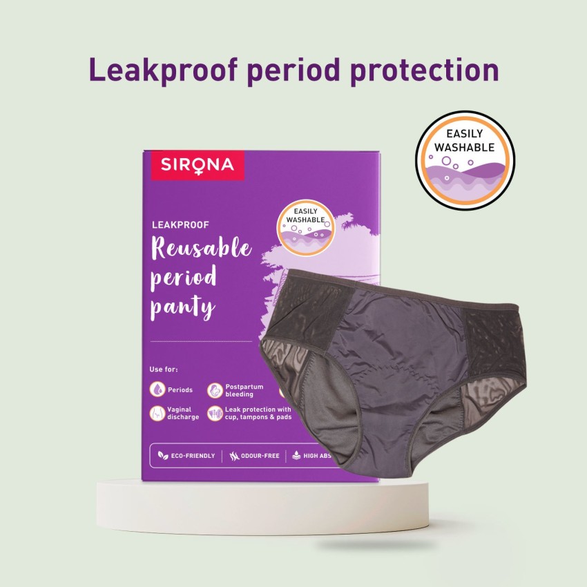 Sirona Reusable Period Panties for Women (2XL Size) for 360 Degree Coverage  & Leak-proof Protection