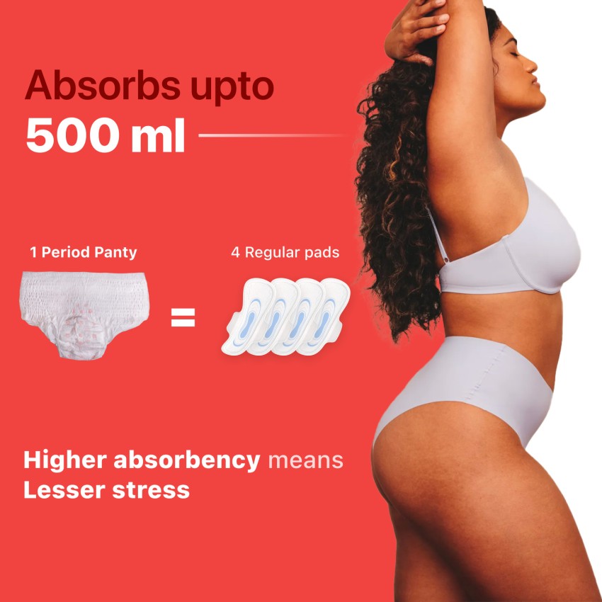 Jiswap Super Absorbent Disposable Period Panties for Women with 12 Hr  Protection Sanitary Pad, Buy Women Hygiene products online in India