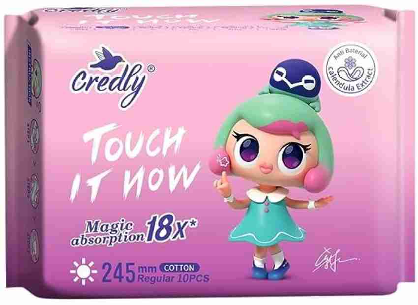 Credly Premium Soft Sanitary Pads For Women, Hyigenic & Protects Underwear, 245mm  Regular Sanitary Pad, Buy Women Hygiene products online in India