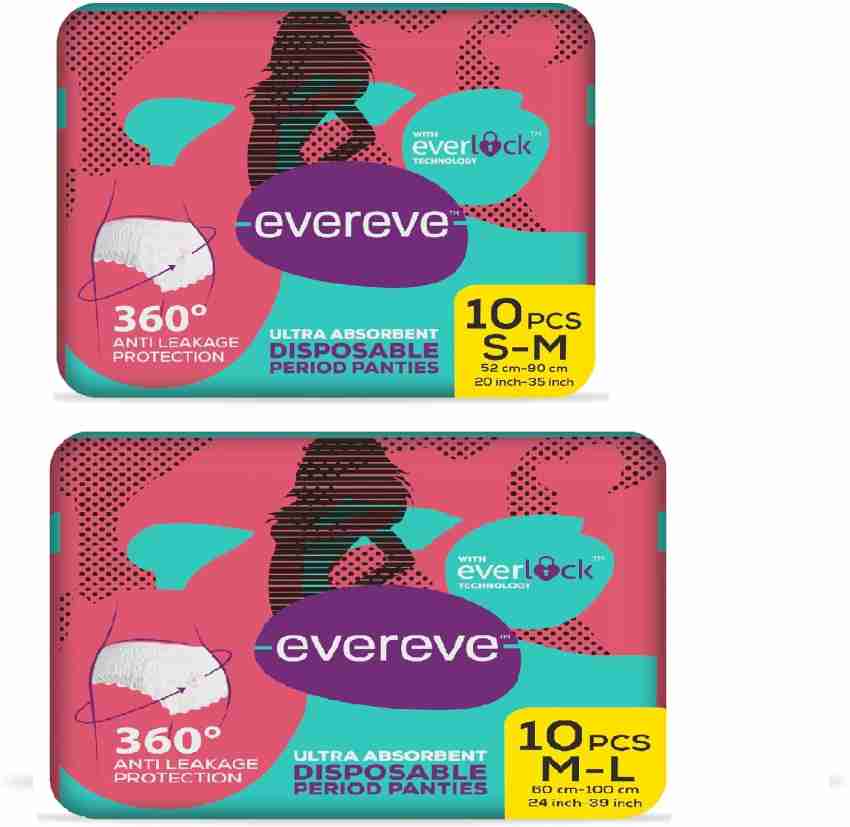 EverEve Ultra Absorbent, Heavy Flow Disposable (S-M, M-L) Sanitary Pad, Buy Women Hygiene products online in India