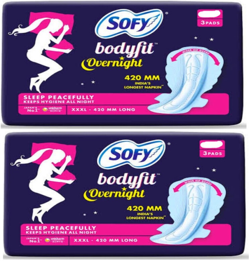 Buy Sofy Sanitary Pads Body Fit Overnight Xxl 10 Pcs Pouch Online