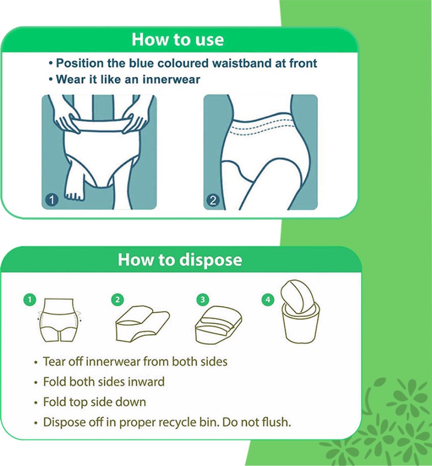 CareDone Disposable Period Panties for Women,Sanitary Pads Pant