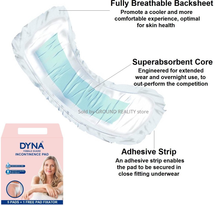 Dyna Super Absorption Bladder Control Incontinence Pads for