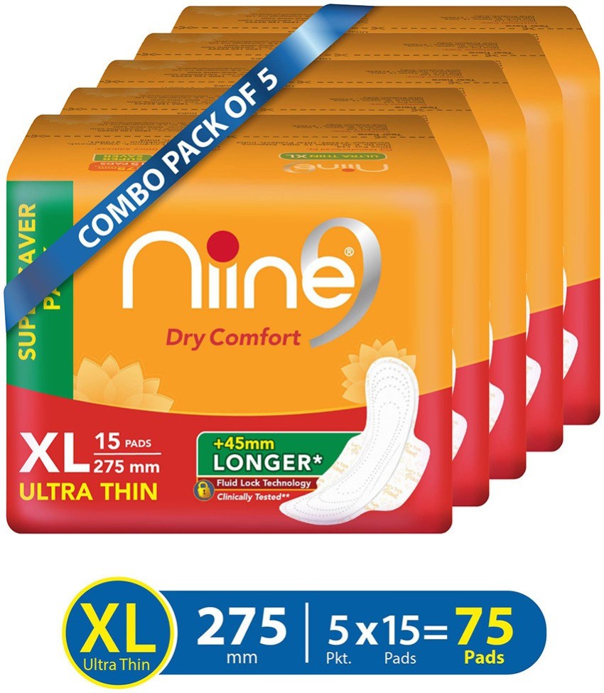 Cotton 275mm Nine Dry Comfort Ultra Thin Pad at Rs 80/pack in Lucknow