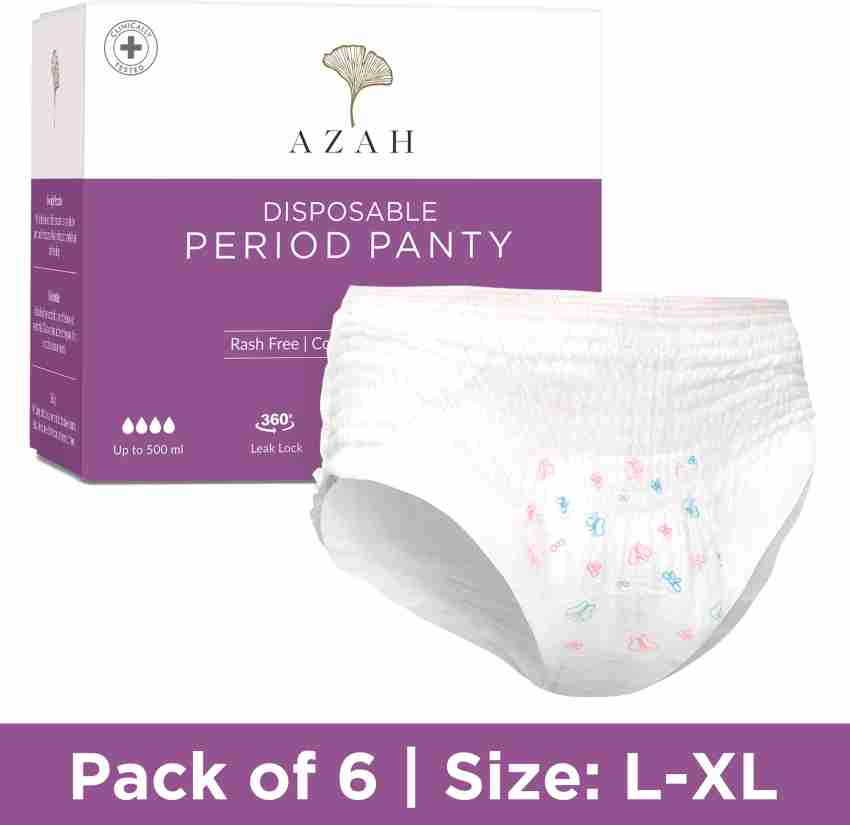 Buy Always ZZZ Overnight Disposable Period Underwear for Women Size LG,  360Ã‚° Coverage, 7 Count Online at Low Prices in India 