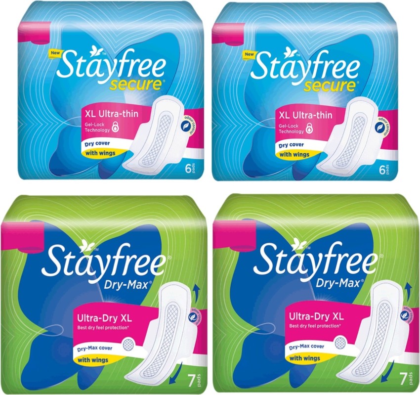 Stayfree Secure Xl Ultra Thin Sanitary Napkins 6'S