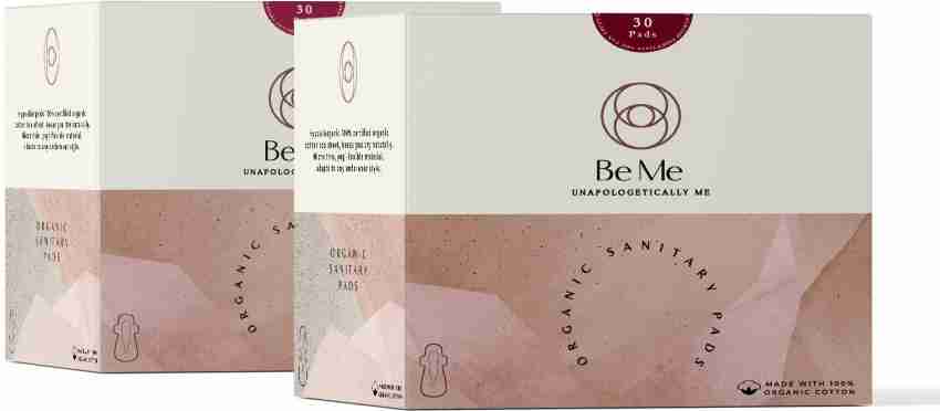 Buy Be Me - Sanitary Pads for Women - LARGE (Moderate - Heavy Flow) - Pack  of 30 Pads - With Disposal Pouches, Rash Free, Biodegradable, Anti  Bacterial Napkins. for Women Online in India