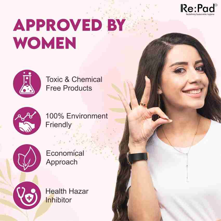 Re:pad Reusable Sanitary Pads for 3 maxi and 1 super maxi pads