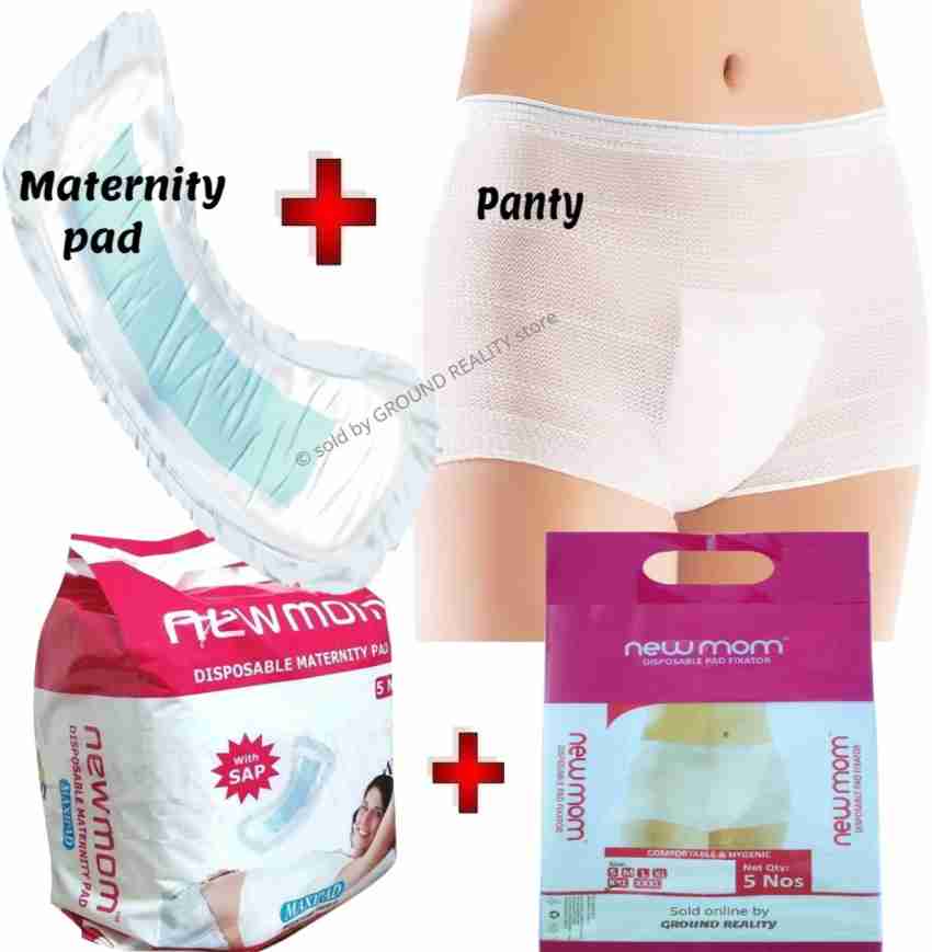 Newmom Combo Value Packs of 5 pcs Panty Pad XXL Fixator + New Mom