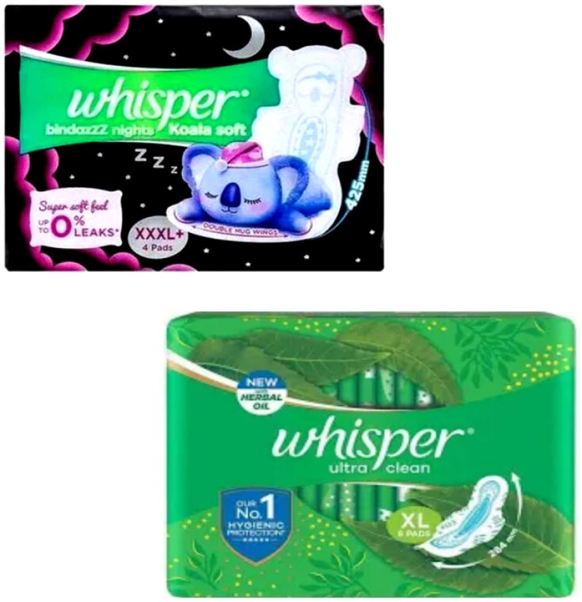 Buy Whisper Bindazzz Nights XXXL Sanitary Pads Online