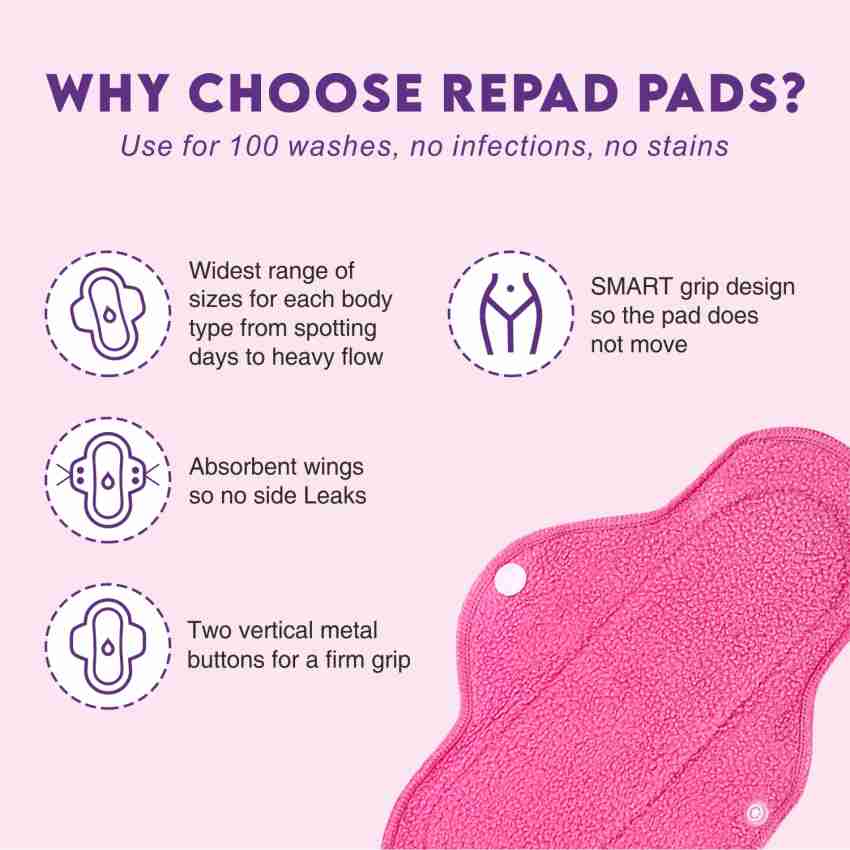 AnuBha Washable Cloth Sanitary Pads, Reusable Menstrual Pad at Rs