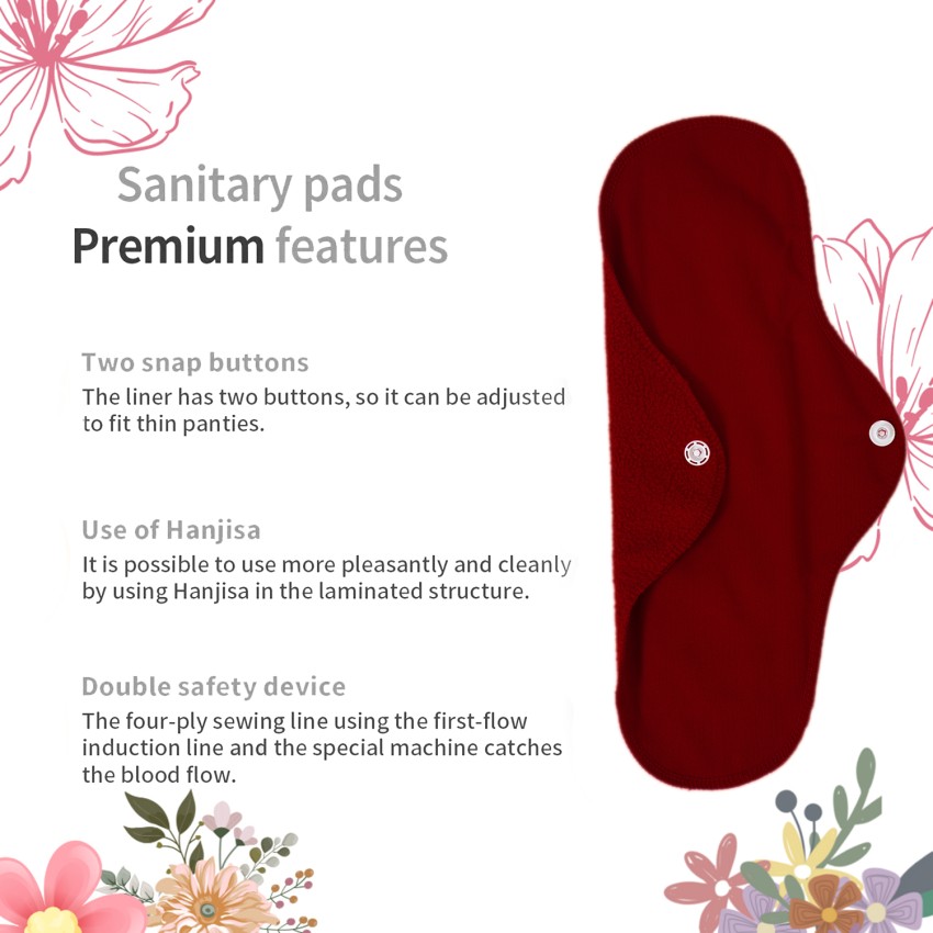 Buy Reusable Cloth Period Pads Washable Napkin for Heavy Flow