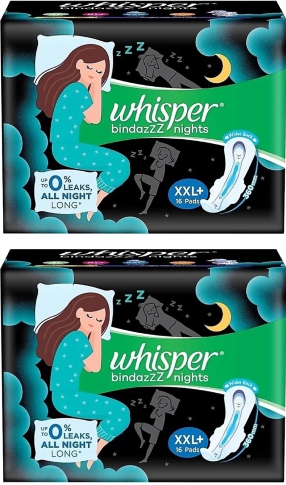 Buy Whisper Bindazzz Night Thin XL+ Sanitary Pads for upto 0
