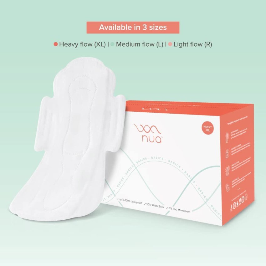 Nua Ultra-Safe Sanitary Pads For Women, 50 Ultra Thin Pads