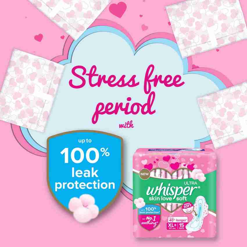 Whisper Ultra Skin Love Soft Sanitary Pads (XL) Price - Buy Online at ₹446  in India