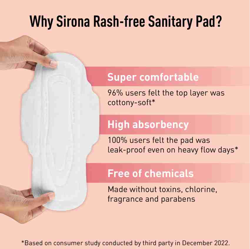 Buy Sirona 100% Rash-Free Sanitary Pads for Women - Pack of 4 (XL Size)