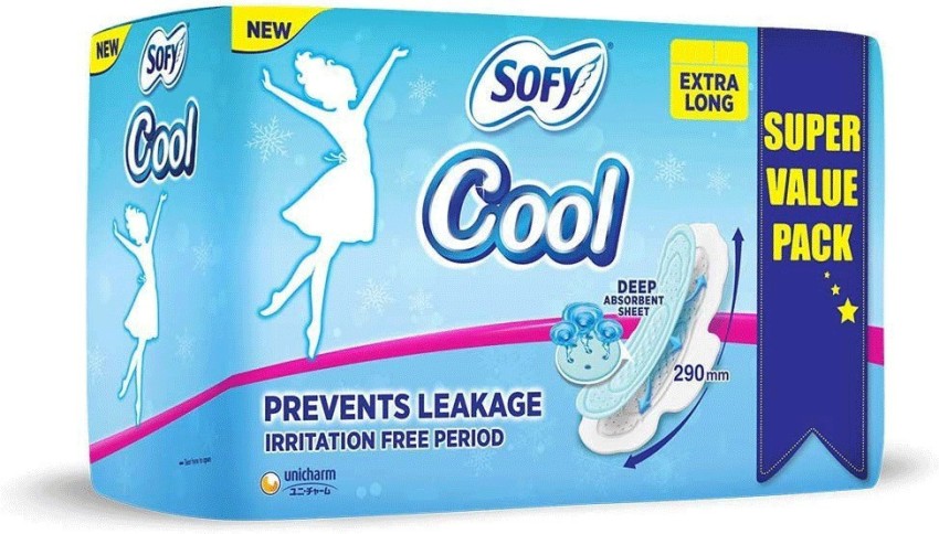 Sofy Cool Super Extra Long+ Sanitary Pads 44 Pieces Online - Sofy