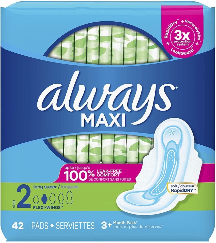 Always Maxi Pads Super With Flexi-Wings Unscented 42 Pads (Pack Of 1 ) Sanitary  Pad, Buy Women Hygiene products online in India