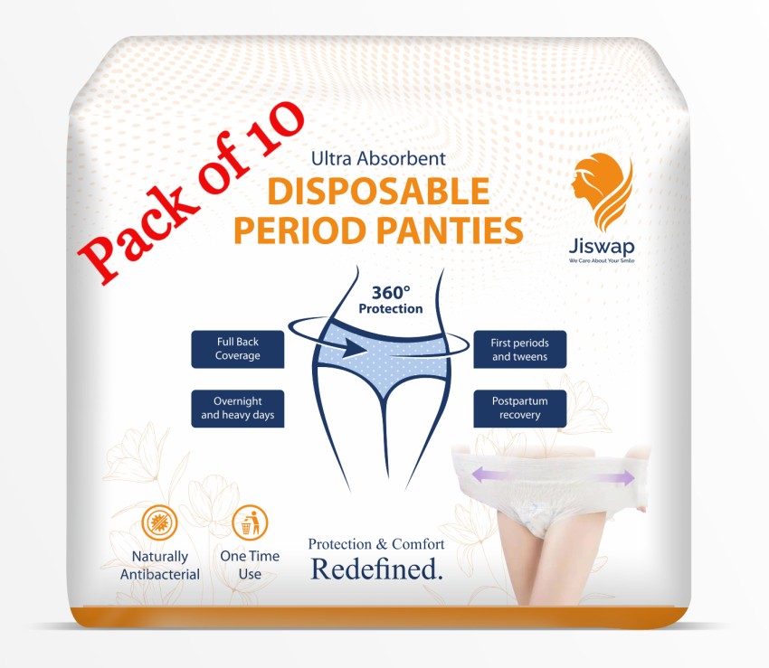 Jiswap Nights Period Panties, Super Absorbent, Heavy Flow Disposable  Overnight Panties Sanitary Pad, Buy Women Hygiene products online in India