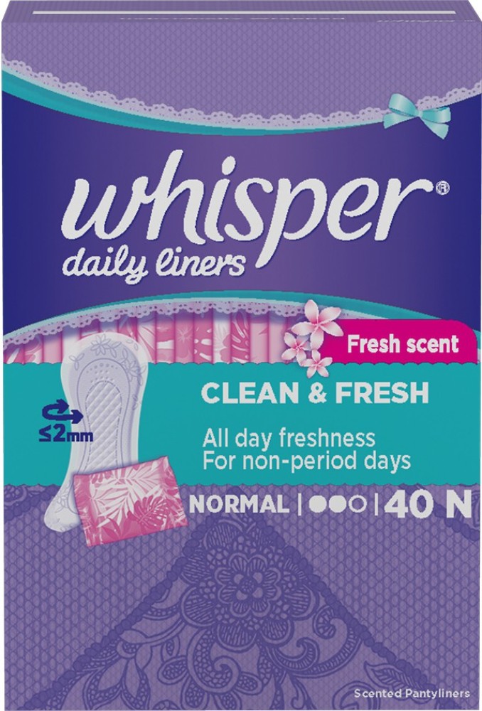  Whisper Daily Liners Clean and Fresh 40N : Health