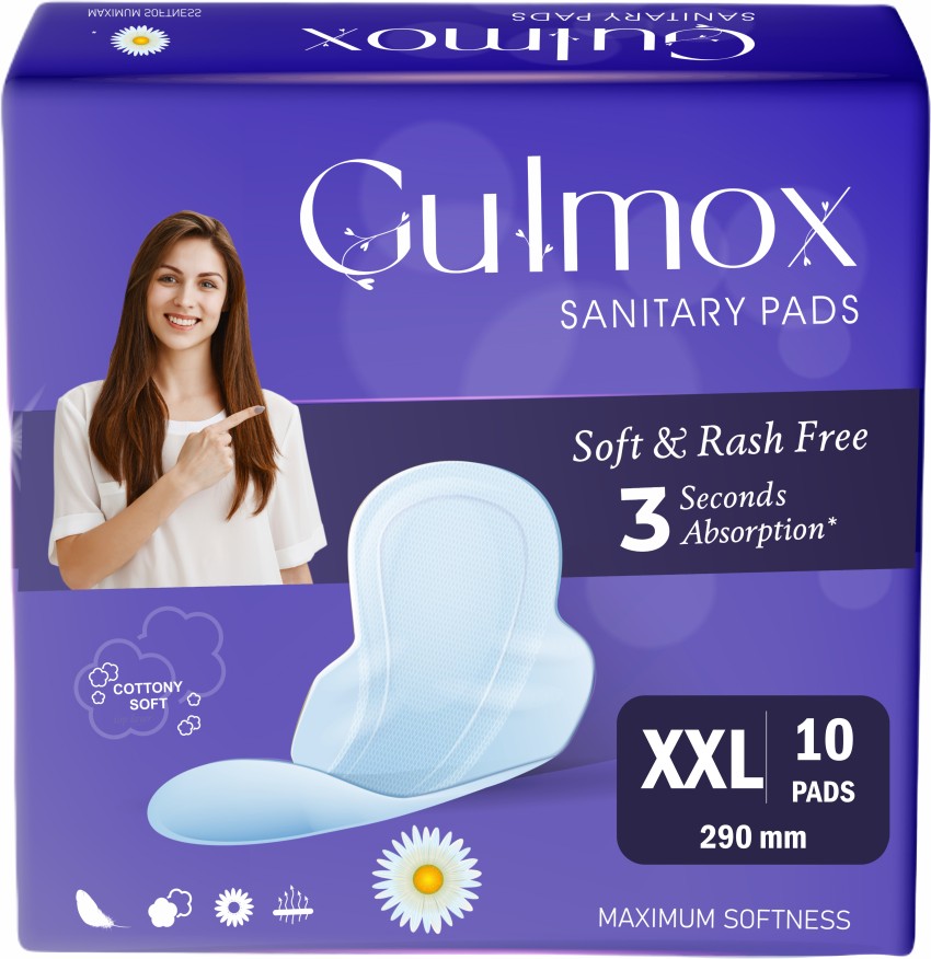 GULMOX SANITARY PADS WOMAN AND GIRLS XXL 10 PIS( Sanitary Pad