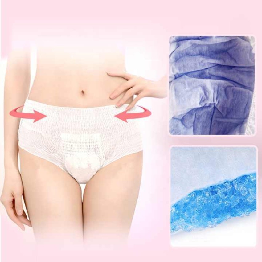 CareDone Disposable Period Panties for Sanitary Protection for Women, Day  and Overnight Panties for Regular Flow Up to 12 Hours Protection, Sanitary  Pads Pant Style(Pack of 6)