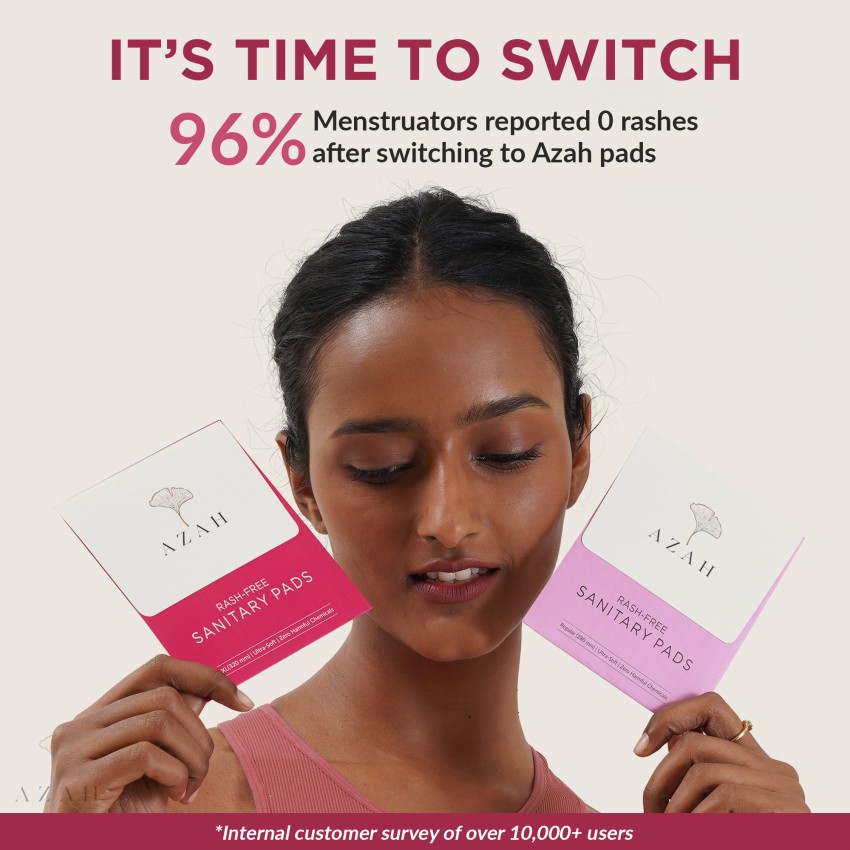 Buy Azah Rash-Free Sanitary Pads + Ultra Soft Panty Liners - Sanitary Combo  Pack For Women Online at Best Price of Rs 648.99 - bigbasket