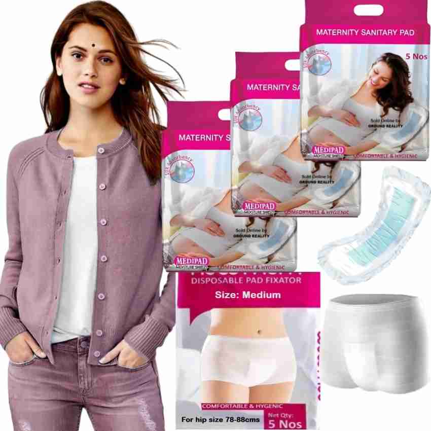 Buy Newmom Size Disposable Maternity Pad and Pad Fixator Combo Pack of 20  Pcs Online in India at Best Prices