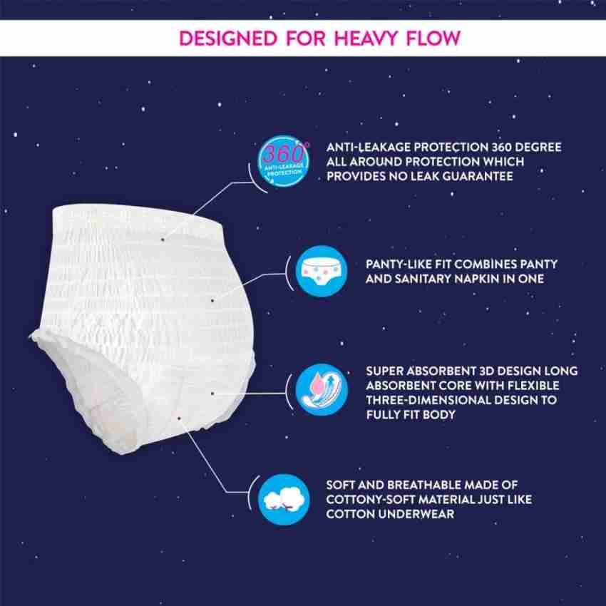 Period Panty For Sanitary Protection- Super Absorbent, Heavy Flow  Disposable Overnight Panties Sanitary Pad / Padded Panty