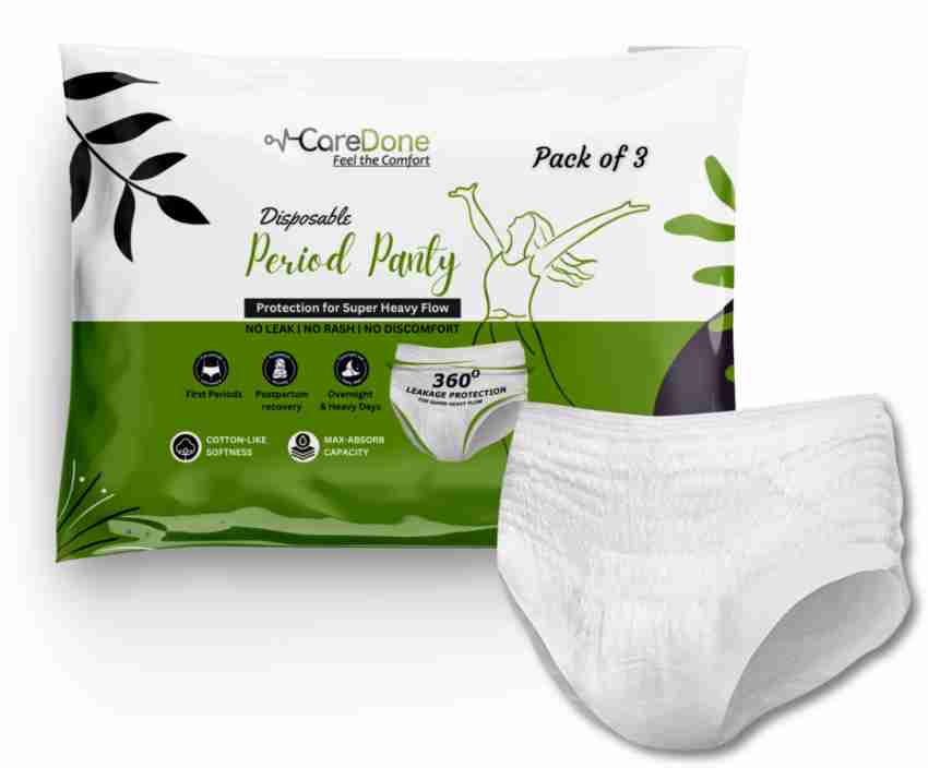 CareDone (Packof10)Unisex Disposable 100%Cotton White Underwear
