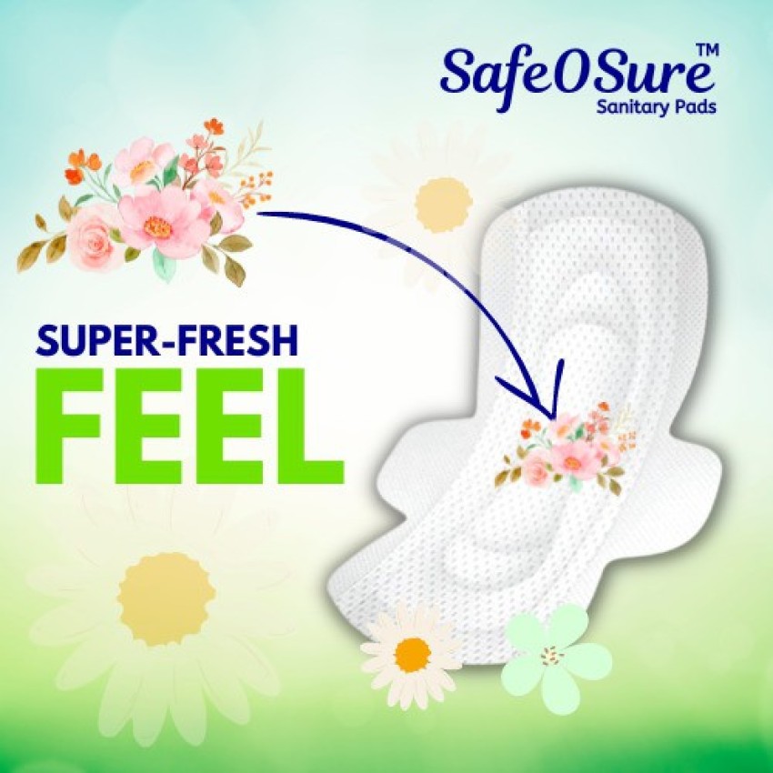 SafeOSure Super-Soft Pads Safe & Hygienic Periods Sanitary Pads with Wings  for Women, XL Sanitary Pad, Buy Women Hygiene products online in India