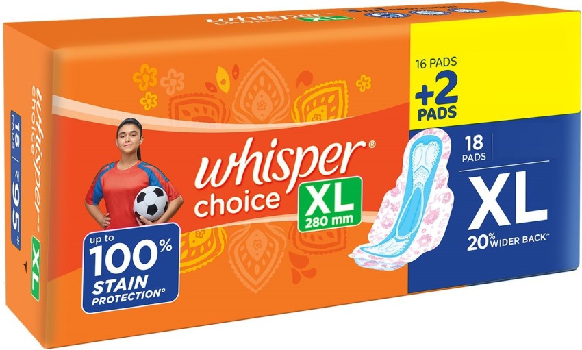 Whisper Choice Ultra 100% stain protection (60 Pads) Sanitary Pad, Buy  Women Hygiene products online in India