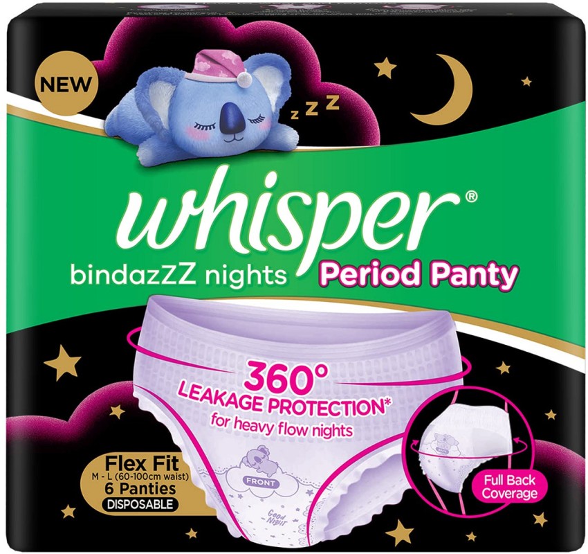 Always, ZZZs Overnight Disposable Period Pads For Women, Size 6