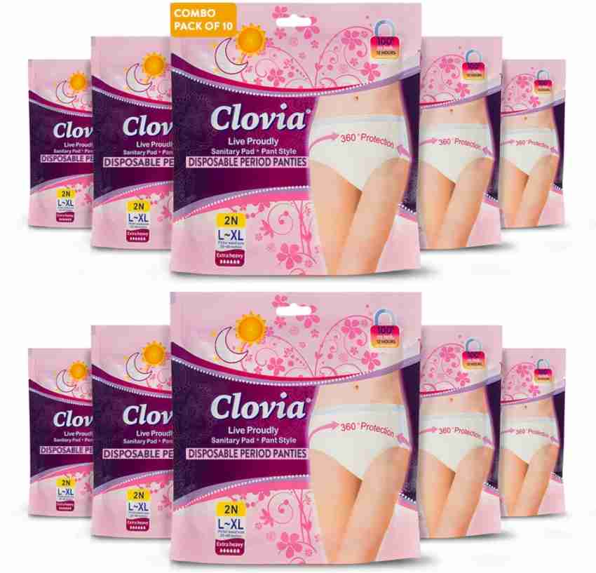 Clovia sanitary napkin- disposable period panty type Combo of 10