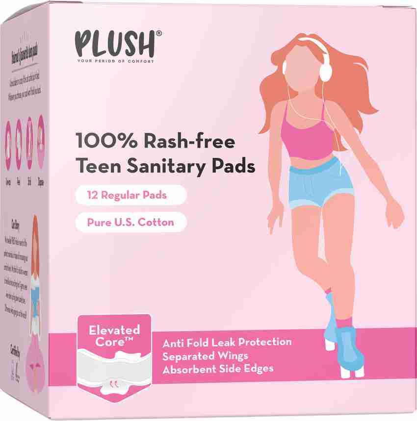 PLUSH Teen Cotton Sanitary Pads, 100% Rashfree