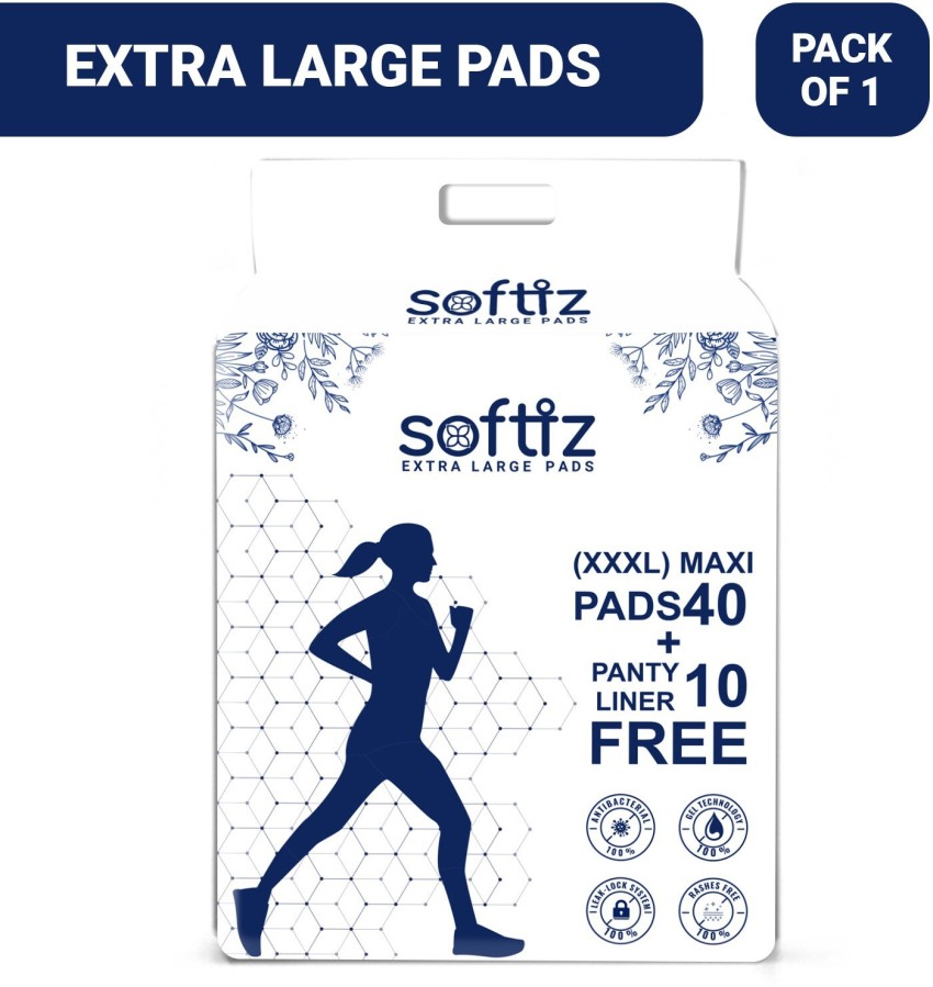 softiz cotton Pads With Extra Large, Rash Free Pad, 120 Pad + 30  Pantyliner Free Sanitary Pad, Buy Women Hygiene products online in India