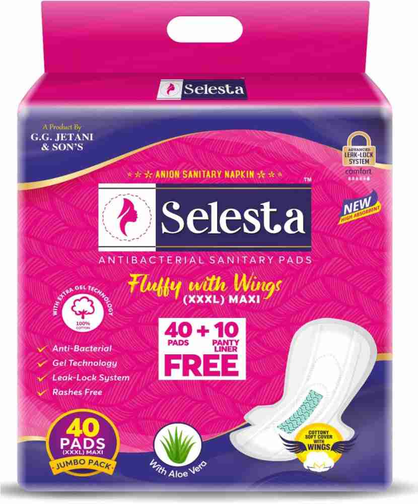 Selesta Ultra Cottony Soft and Comfortable Regular 40 Pad + 20