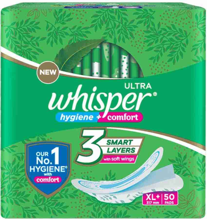 Whisper Ultra Clean (50s) and Bindazz Nights XXXL+ (10s) (Day and