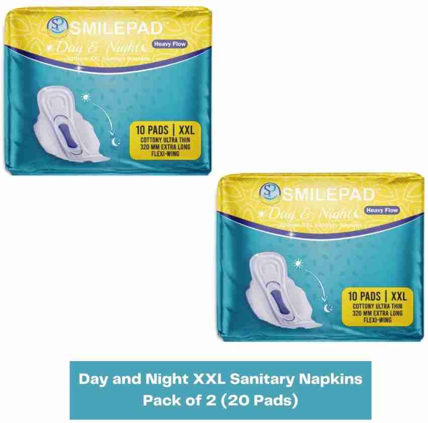 Smilepad XXL Anion Air Sanitary Pads for Women | Anion Chip | Up to 10 Hrs.  Long Protection | Combo Pack of 40 Pads
