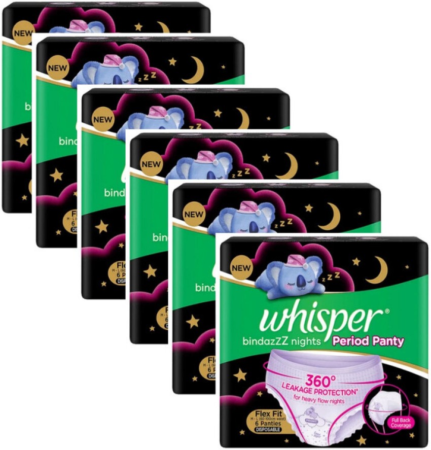 Whisper bindazzz night period panty panties 6N Sanitary Pad