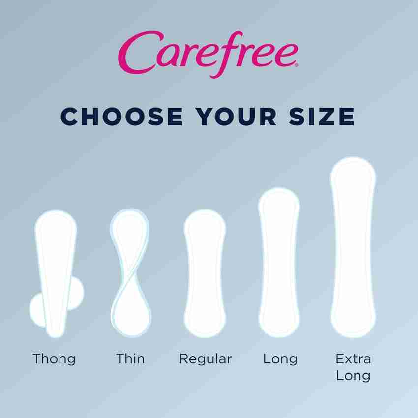 Carefree Original Panty Liners Long Super Absorbency Wrapped