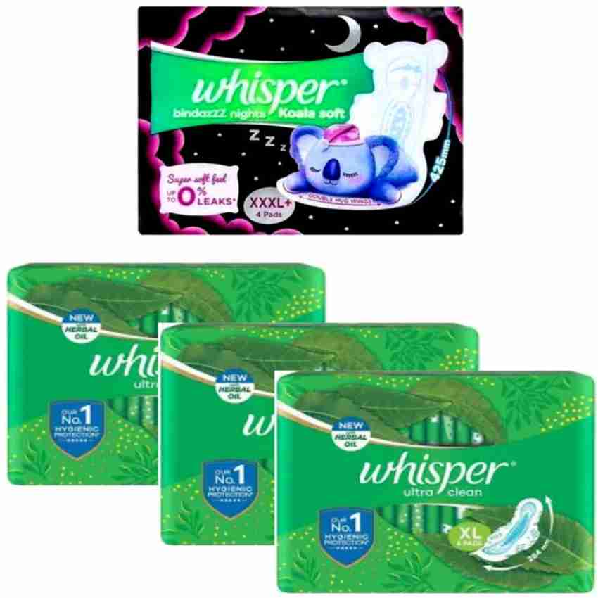 Whisper Bindazzz Night Sanitary Napkin for Women XXXL 10 Napkins at  wholesale price in Delhi at best price by Gurparsad Enterprises - Justdial