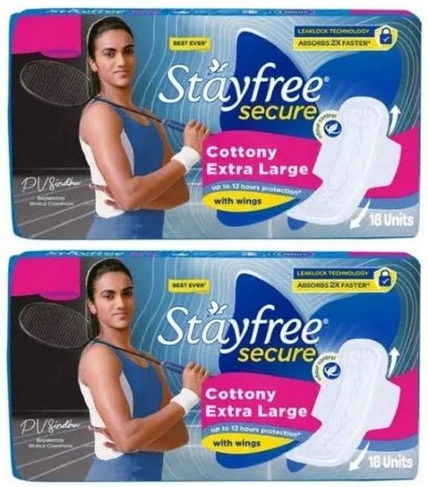 Buy STAYFREE Sanitary Pads - Secure Cottony, XL Online at Best